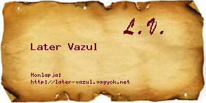 Later Vazul névjegykártya